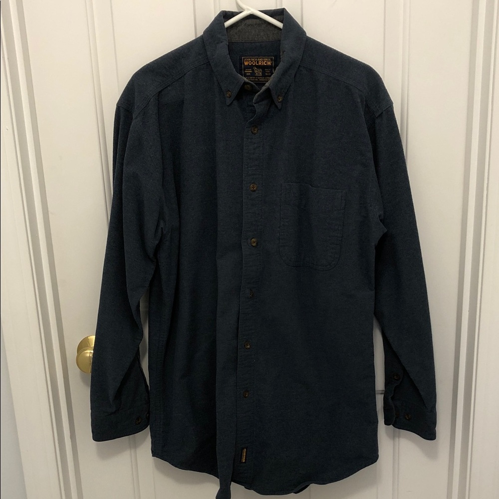 Woolrich Men's Dark Blue Button-Up Shirt